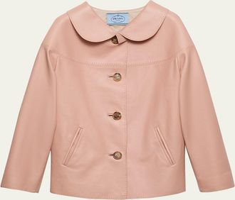 Prada Nappa Leather Single-Breasted Jacket