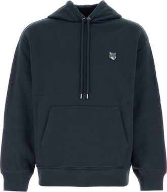 Maison Kitsun&eacute; Navy Blue Logo Patch Hoodie