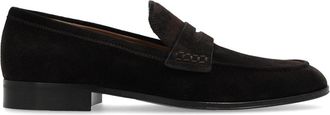Gianvito Rossi George penny-slot suede loafers - men - Calf Leather/Leather/Calf Suede - 41.5 - Brown