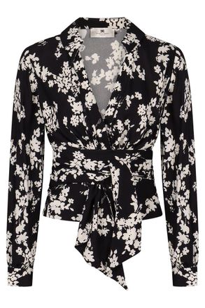 Elisabetta Franchi Printed Georgette Blouse