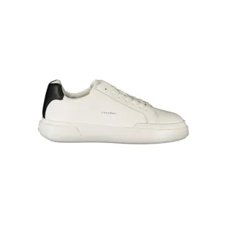 Calvin Klein White Leather Mens Mens Sneaker