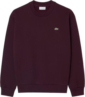 Lacoste Bordeaux Embroidered Logo Cotton Sweatshirt