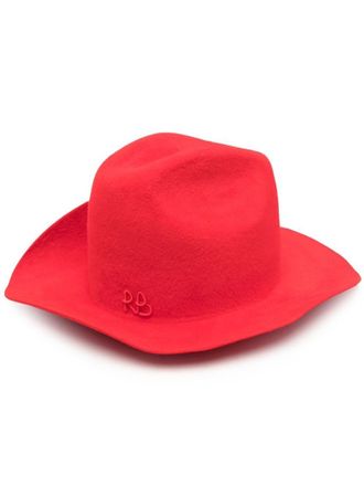 Ruslan Baginskiy Red Logo Fedora Hat