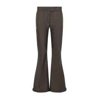 Miu Miu Pantalones de Tejido T&eacute;cnico - Trousers - Mujer - Marr&oacute;n - S