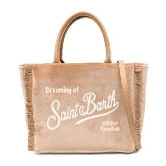 MC2 Saint Barth Tassen, Dames, Beige, ONE Size, 00296I 12 EMB Handtas met Riem