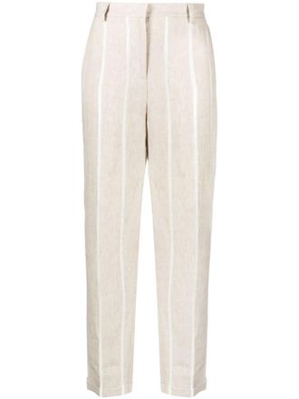 Antonelli Gestreepte broek - Beige
