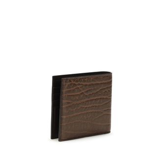 Ferragamo Calf Leather with Gancini Detail Wallet - Brown