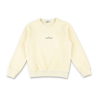 Stone Island Crewneck Sweatshirt - male - Stone Island - Kids Sweatshirts - Beige - 4 Y - Kids