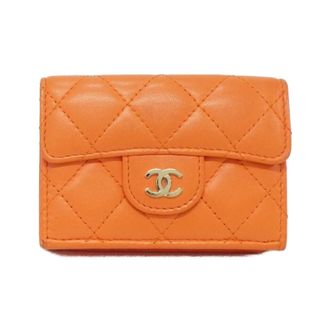 Chanel Orange Leather Wallet (Bi-Fold) (Pre-Owned)