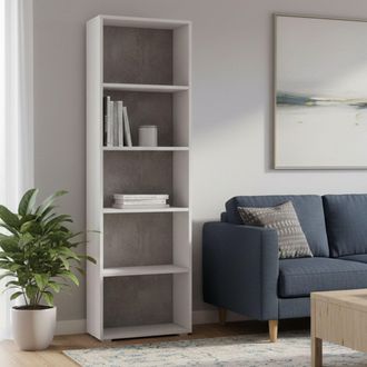 Dmora Dmora - Estante Para Libros Girasole, Biblioteca Con 4 Estantes Ajustables, Estante Para Libros, Unidad De Pared Con Estantes, 100% Made In Italy, Cm 