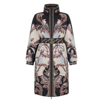 Farm Rio Farm Rio - Lange Jas met Riem - Dames - Mantels - Veelkleurig - Maat: L Leer