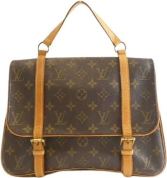 Louis Vuitton Pre-owned Backpacks, female, Brown, Size: ONE SIZE Pre-owned Canvas Backpack