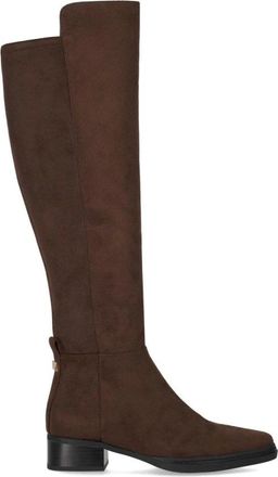 Michael Kors Lex Dark Boot - Dames - Hoge Laarzen - Bruin - 38 EU - Denim - Schoenen