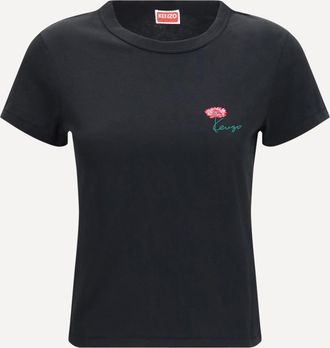 Kenzo T-shirt in cotone ricamata Kenzo Tulip Woman L