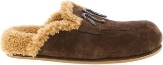 Rene Caovilla Morgana Sabots - Dames - Pantoffels - Bruin - 41 EU - Su&egrave;de - Schoenen
