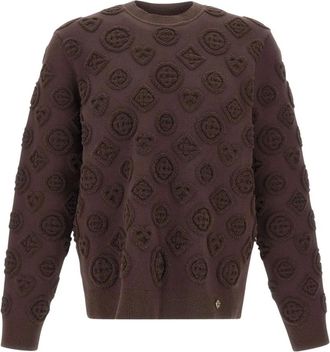 Casablanca Jersey de mezcla de algod&oacute;n con monograma texturizado - Knitwear - Hombre - Marr&oacute;n - M