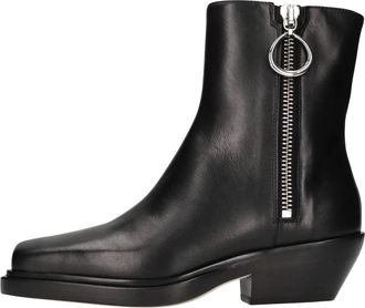 Dondup Cowboy Enkellaarsjes - Dames - Cowboylaarzen - Zwart - 36 1/2 EU - Leer - Schoenen