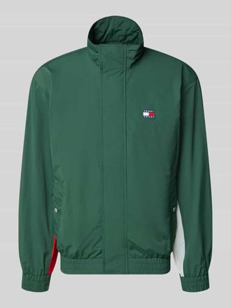 Tommy Jeans Regular Fit Blouson mit Logo-Stitching in Gruen, Gr&ouml;&szlig;e XXL