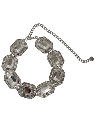 Self Portrait Necklace Metallic Crystal Crystal Necklace