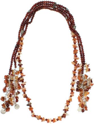 Bespoke Brown Crystal Double-layered Necklace
