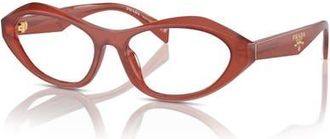 Prada 53mm Irregular optical glasses in Red at Nordstrom