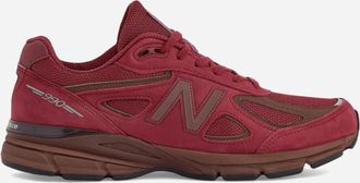New Balance Made in USA 990v4 Sneakers Monarch Burgundy / Pumpernickel / Black