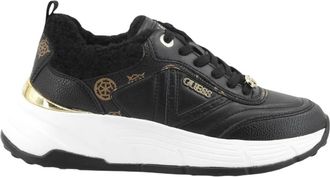 Guess Facter Hardloopschoenen - Dames - Sneakers - Zwart - 39 EU - Leer - Schoenen