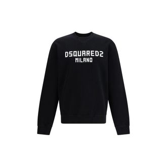 Dsquared2 Black Cotton Mens Sweatshirt