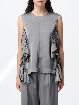 Jil Sander Top in raso con rouches