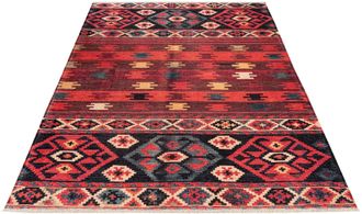 Obsession Teppich »My Ethno 261« rechteckig 6 mm Höhe recycelte Materialien, mit Fransen, waschbar, In- und Outdoor geeignet