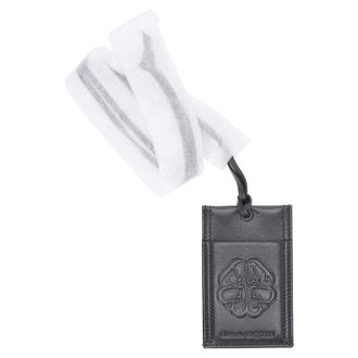 Alexander McQueen Alexander McQueen Kaart Houder met Strap Lanyard in Zwart Leer