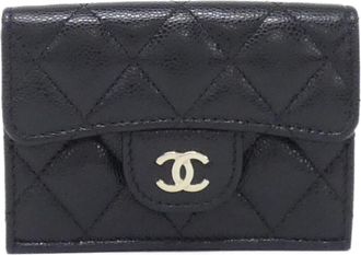 Chanel Grained Calfskin Wallet (Tri-Fold) (Pre-Owned)