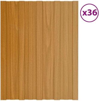 vidaXL Furniture Limited - Panel De Tejado Acero Galvanizado Color