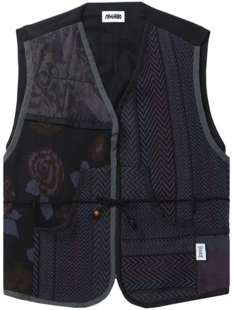 Magliano Juggler patterned-jacquard vest - men - Silk/Polyester/Cotton/Acrylic/TENCEL/Cotton - S - Black