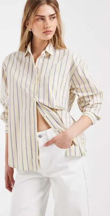Levi's camicia boyfriend a righe gialla-Giallo