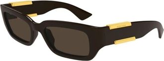 Bottega Veneta Bv 1406S 003 Zonnebril - unisex - Zonnebrillen - Bruin - 53 MM - Nylon - Accessoires