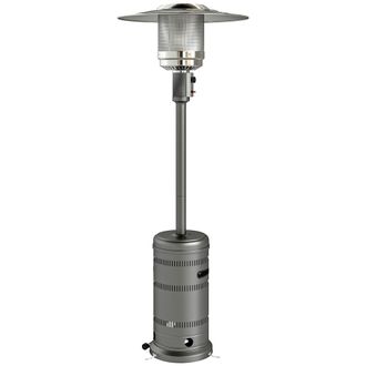 OUTSUNNY Estufa gas exterior 82x82x222 cm gris