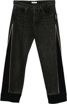 Undercover panelled straight-leg jeans - women - Cotton - 2 - Black