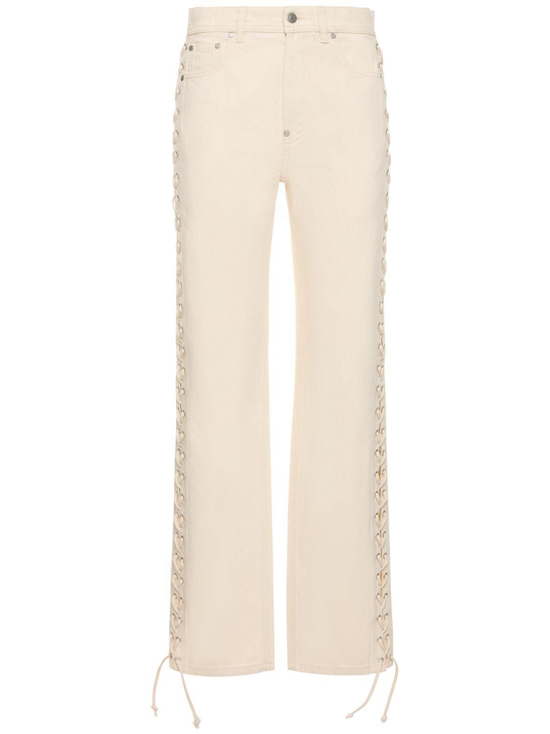 パンツ STELLA MCCARTNEY Women Straight Pants 640254STA49 9210 WHITE Stella McCartney: White Pants now up to −70% | Stylight