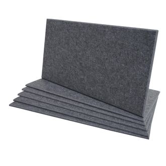 Hhg Hhg - Nunca Usado] Lote De 6 Paneles Ac&uacute;sticos De Pared 576, Paneles Ac&uacute;sticos De Pared, Fonoabsorbentes 1 M&sup2; 60x30 Cm, Gris