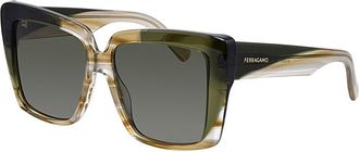 Ferragamo Womens 1060S 55Mm Sunglasses