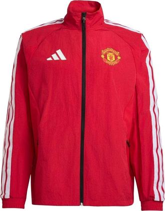 adidas Manchester United Home Anthem Jacket Asia Sizing MUFC Red KV6731