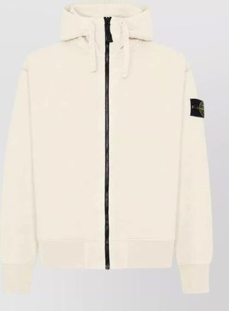 Stone Island cotton oversized zip-up hoodie