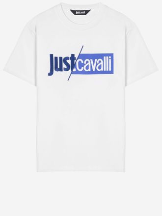 Just Cavalli Camiseta de algod&oacute;n con logo de Just Cavalli