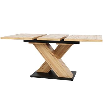 Urban Meuble Mesa de comedor extensible con efecto madera natural