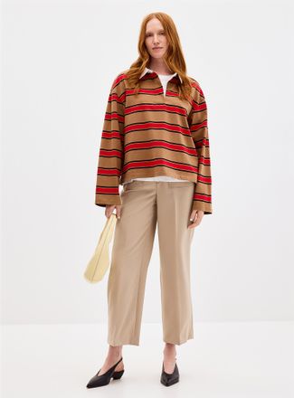 Contemporaine Womens Patch pockets pant Fit: Wide leg, high rise