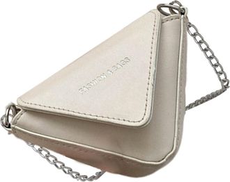 Generic Triangular Crossbody Bag, Leather Triangular Crossbody Bag - Crossbody Bag - Funny Small Crossbody Bag for Women, white