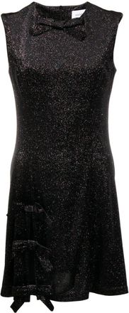 Viktor & Rolf bow-detail A-line minidress - women - Polyester/Elastane - S - Black