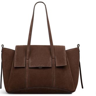 Radley London The Chancery - Suede Medium Flapover Shoulder Bag in Coffee at Nordstrom