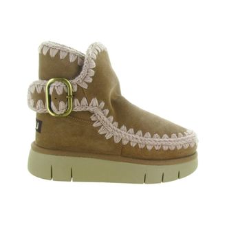 Mou Schoenen, Dames, Beige, 37 EU, Bounce Buckle Strap Chelsea Schoenen